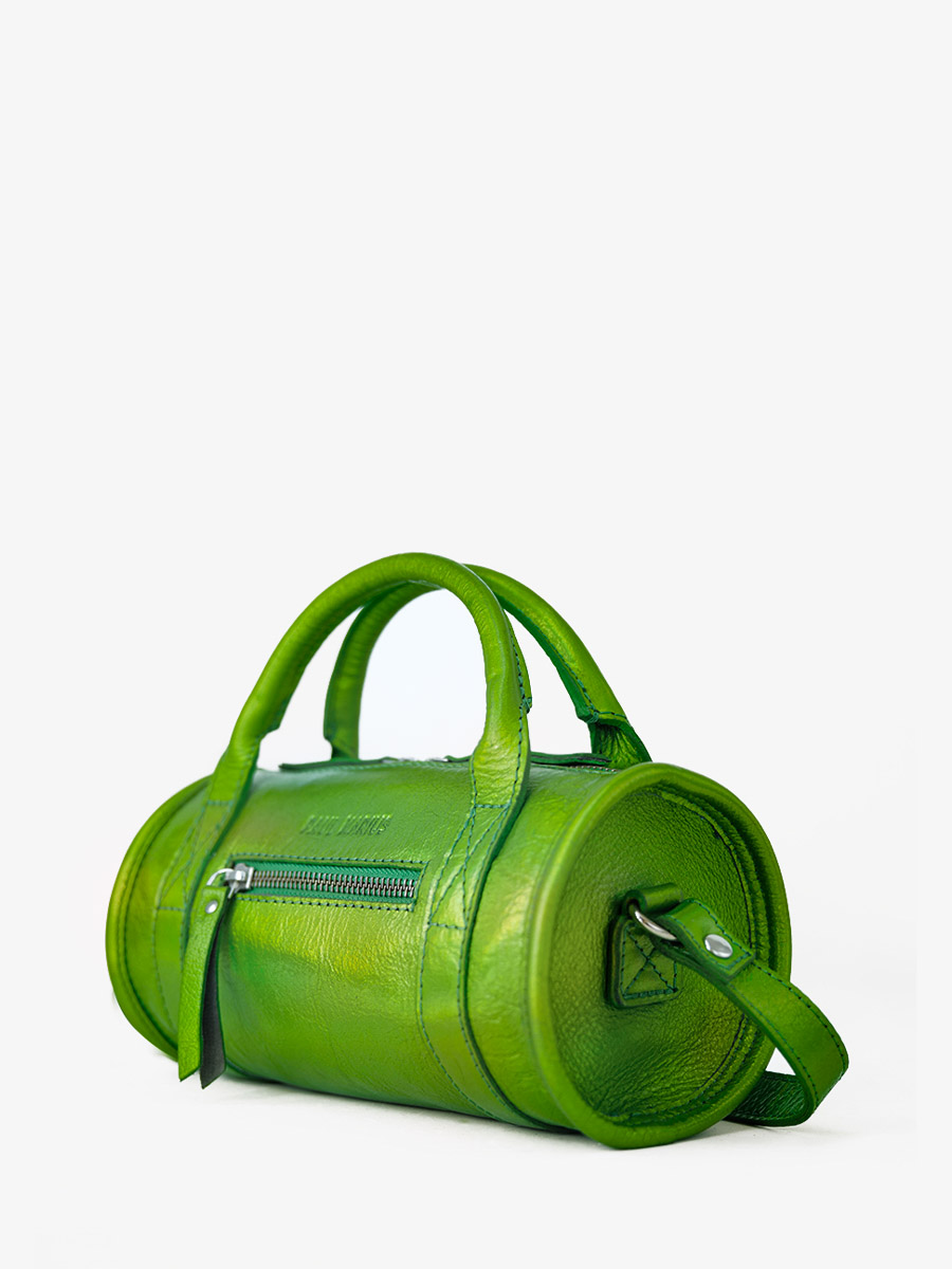 photo-vue-de-cote-sac-main-cuir-vert-femme-charlie-absinthe-paul-marius-w30-gr-b