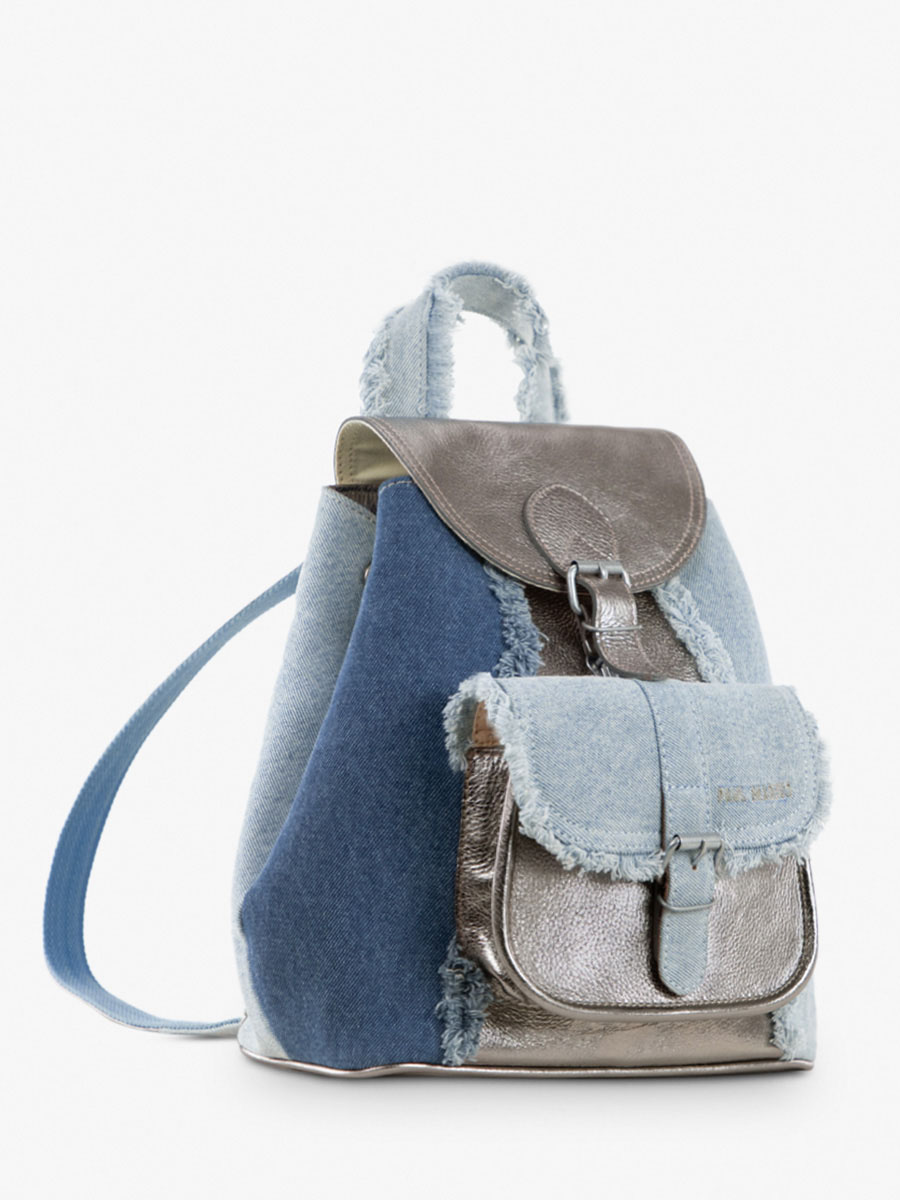 photo-vue-de-dos-sac-dos-cuir-jean-argente-femme-lebaroudeur-denim-acier-paul-marius-m40-gm-denim