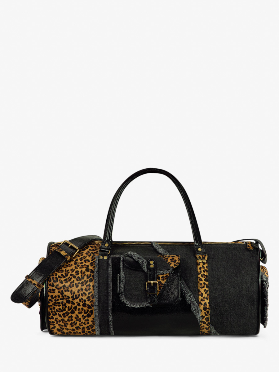 photo-vue-face-sac-voyage-cuir-noir-leopard-levoyageur-xl-chimere-denim-noir-paul-marius-m08s60-ch-b-denim